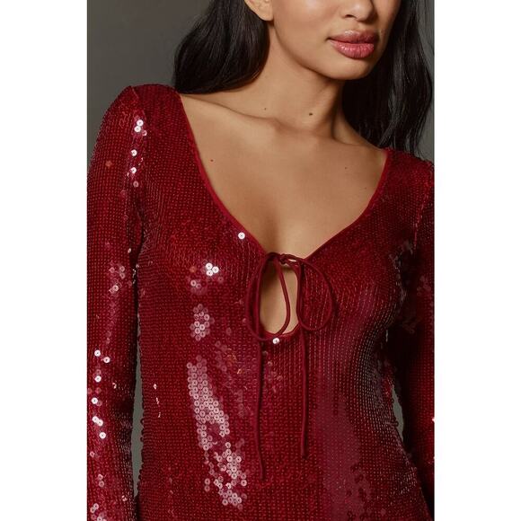 Bardot Verona Long-Sleeve Sequin Mini Dress - Picture 4 of 6